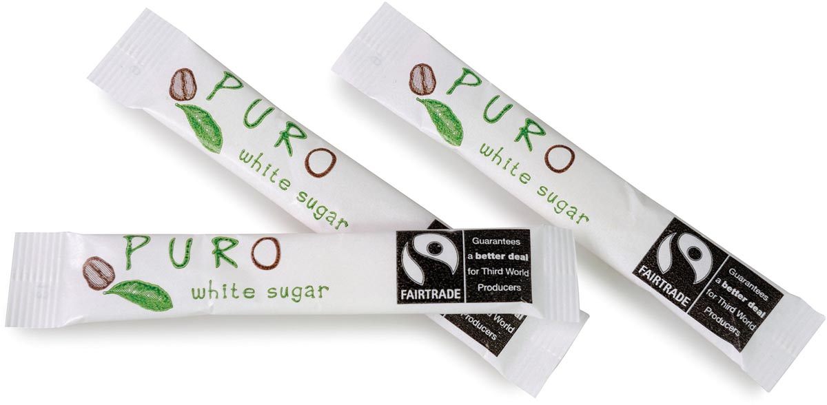 Miko Puro fairtrade suikersticks, kristalsuiker, 5 g, doos van 500 stuks