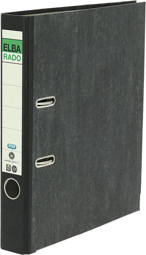 Oxford Rado ordner, ft folio, uit karton, rug van 5 cm, zwart 20 stuks, OfficeTown
