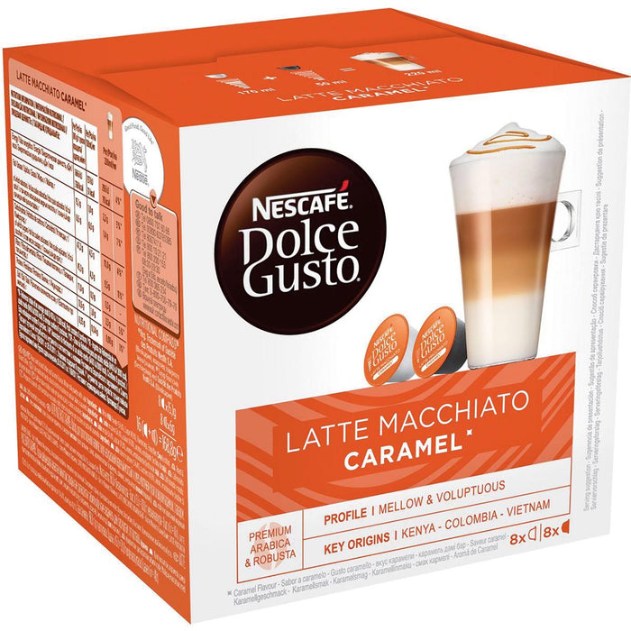 Nescafé Dolce Gusto koffiecapsules, Latte Macchiato Caramel, pak van 16 stuks Nescafé Dolce Gusto