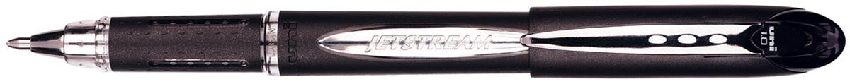 Uni-ball roller Jetstream zwart, schrijfbreedte 0,45 mm, medium schrift, schrijfpunt 1 mm, zwarte rubb...