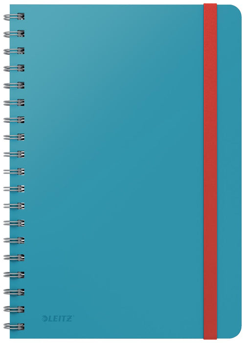 Leitz Cosy notitieboek met spiraalbinding, voor ft B5, gelijnd, blauw 5 stuks, OfficeTown