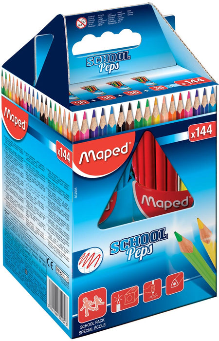 Maped kleurpotlood Color'Peps, 144 potloden (klasverpakking)