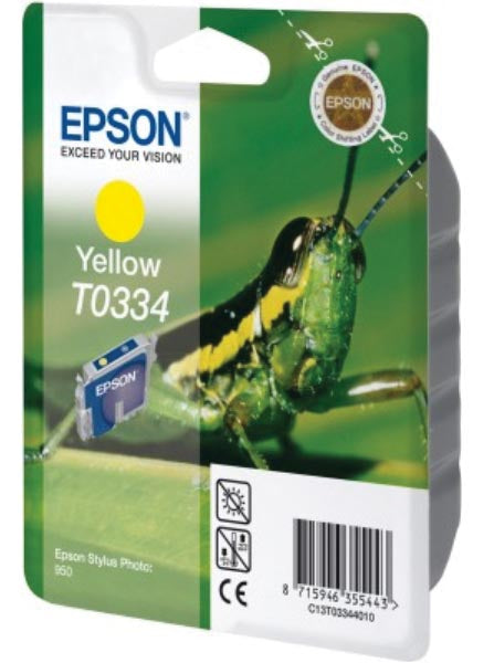 Epson inktcartridge T0334, 440 pagina's, OEM C13T03344010, geel 8 stuks, OfficeTown