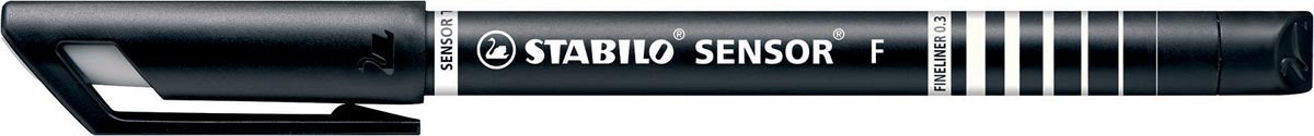 STABILO SENSOR fineliner, 0,3 mm, zwart 10 stuks