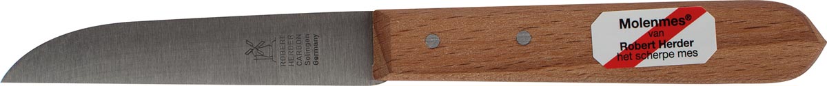 Herdersmes met koolstof- en houten handvat, 8,5 cm roestvrijstalen snijmes met houten handvat Traditioneel schilmes met 8,5 cm lemmet