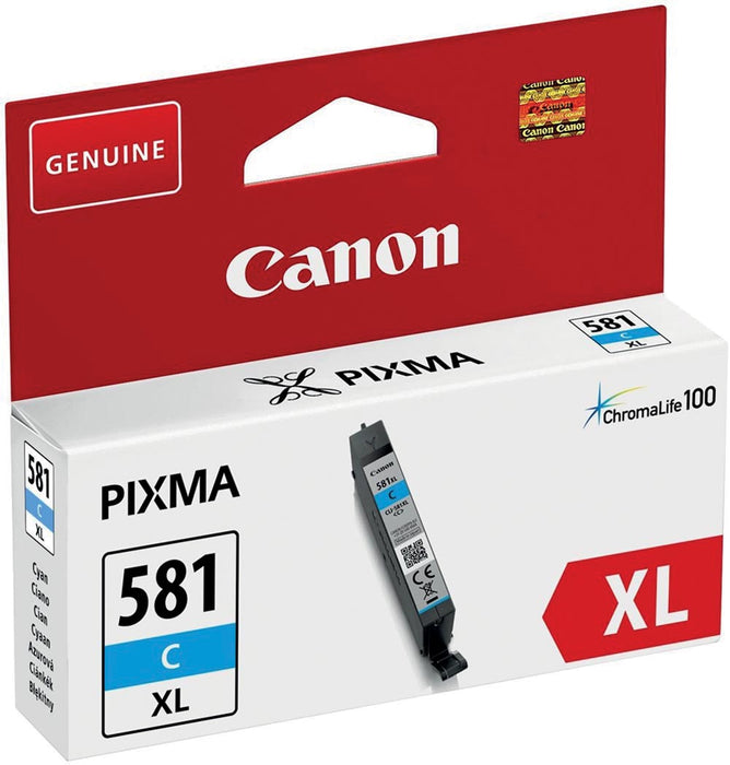 Canon inktcartridge CLI-581C XL, 519 pagina's, OEM 2049C001, cyaan