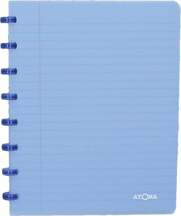 Atoma Trendy notitieboek, A5 formaat, 144 pagina's, geruit 5 mm, transparant blauw