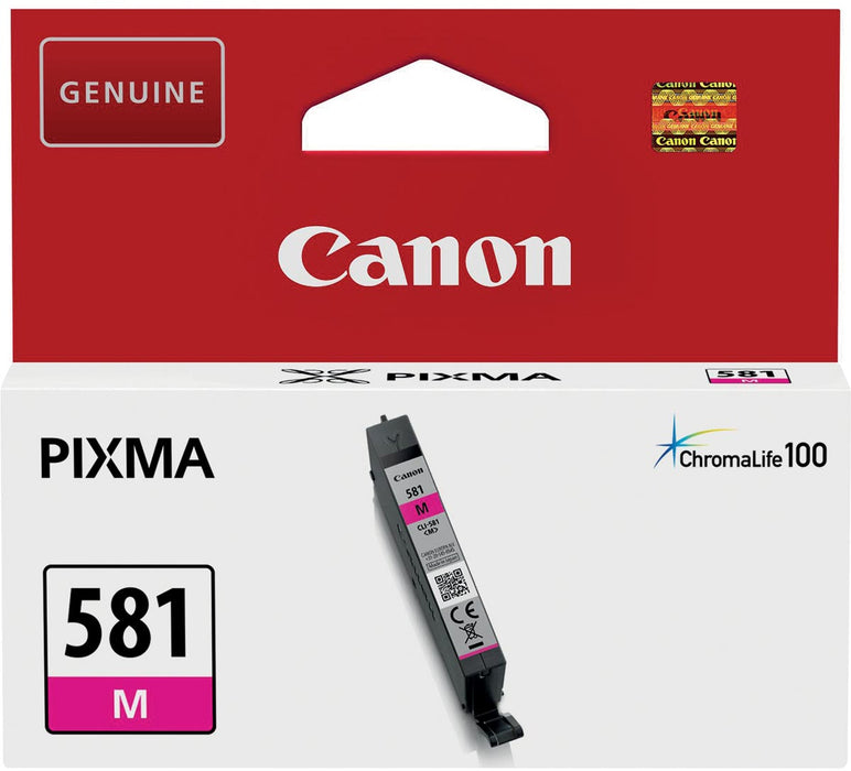 Canon inktcartridge CLI-581M, 223 pagina's, OEM 2104C001, magenta