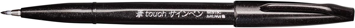 Pentel brushpen Sign Pen Brush Touch, zwart 10 stuks