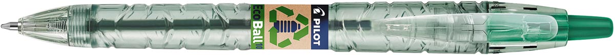 Pilot Ecoball balpen B2P BeGreen medium, groen met gerecyclede plastic flessen