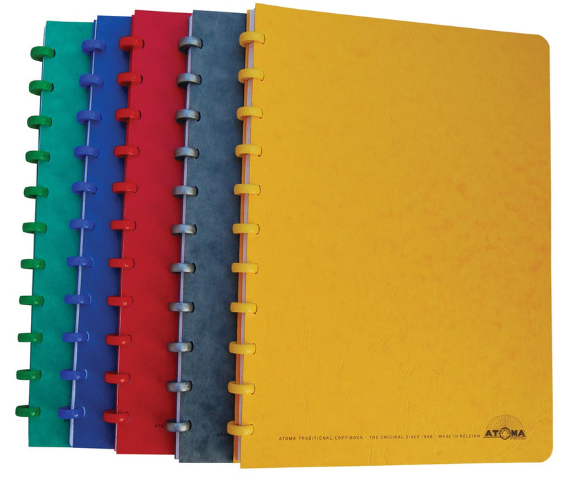 Atoma Classic notitieboek, A5 formaat, 144 pagina's, 5 mm geruit, diverse kleuren