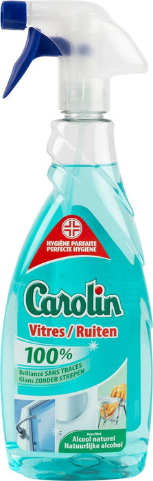 Carolin glasreiniger, spray van 650 ml met streeploze glans