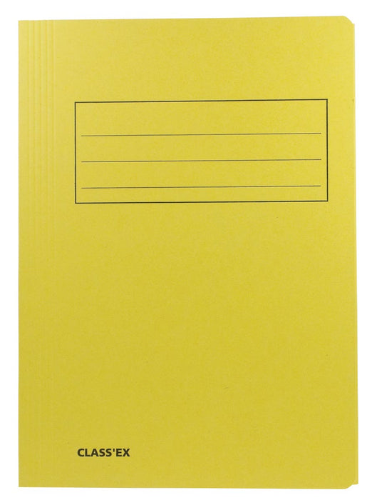 Class'ex dossiermap, 3 kleppen ft 23,7 x 32 cm (voor ft A4), geel