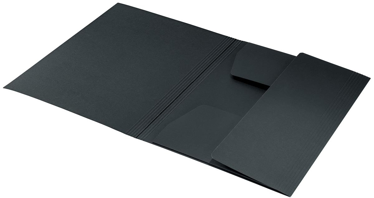 Leitz Recycle elastomap met 3 kleppen, ft A4, zwart 100% gerecycled karton