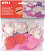 Apli Kids zelfklevende glitter harten, blister met 52 stuks 5 stuks, OfficeTown