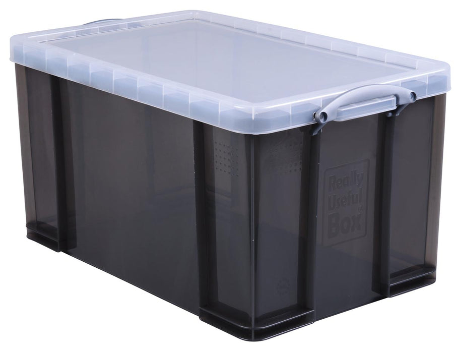 Really Useful Box opbergdoos 84 liter, transparant gerookt 3 stuks