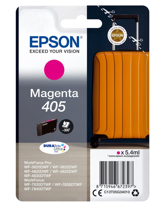 Epson Inktcartridge 405, 300 pagina's, OEM C13T05G34010, magenta