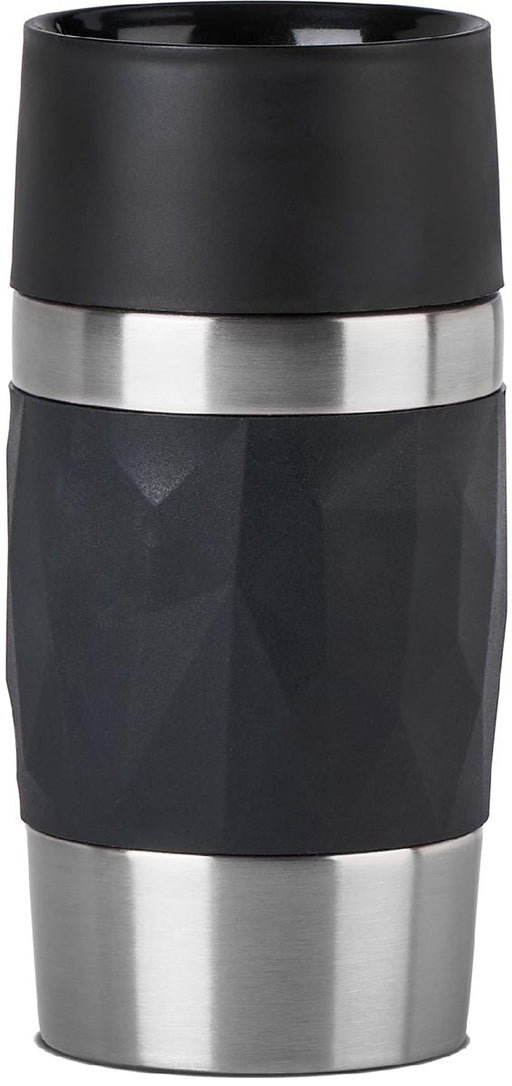 Emsa Travel Mug Compact thermosbeker, 0,3 l, zwart 4 stuks, OfficeTown