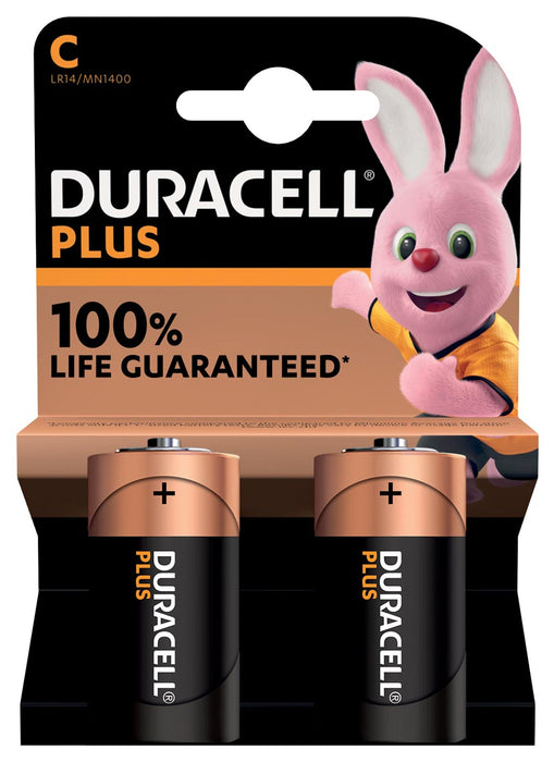 Duracell Plus Batterijen C, 2 stuks