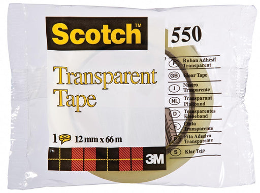 Scotch transparante tape 550 ft 12 mm x 66 m 12 stuks, OfficeTown