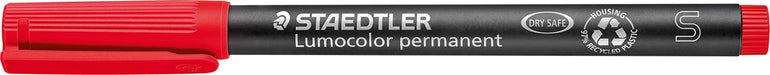 Staedtler Lumocolor 313, OHP-marker, permanent, 0,4 mm, rood 10 stuks, OfficeTown