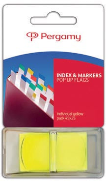 Pergamy index ft 43 x 25 mm, geel