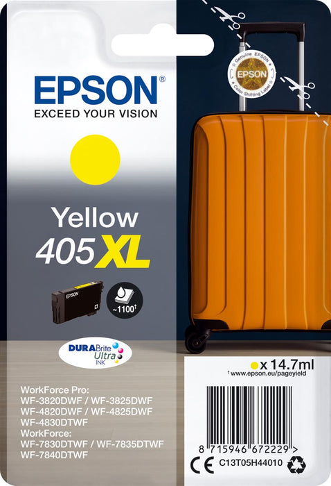 Epson inktcartridge 405XL, 1.100 pagina's, OEM C13T05H44010, geel