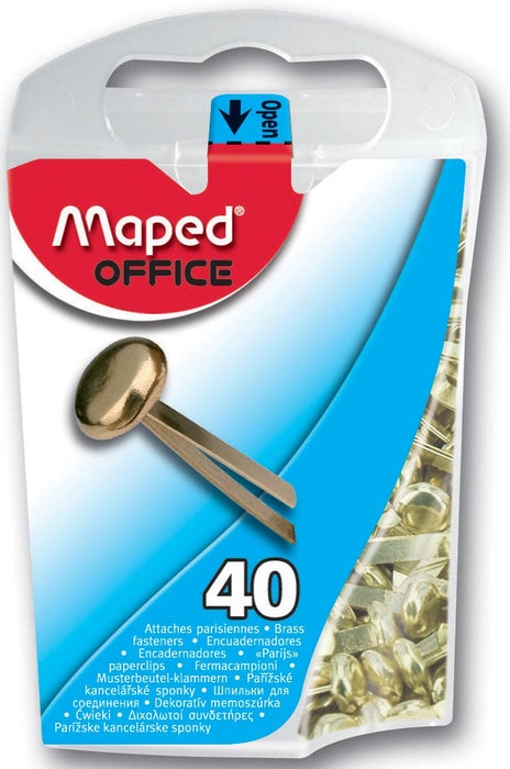 Maped splitpennen 17 mm messing - 40 stuks