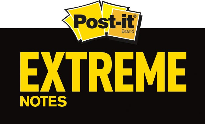 Post-it® Extreme Notes, ft 76 x 76 mm, 3 blokken van 45 blaadjes, geassorteerde kleuren
Post-it® Extreme Notes voor ruwe en moeilijke omstandigheden, 76 x 76 mm, 3 blokken: groen, oranje en geel