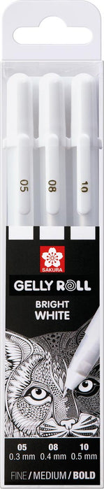 Sakura roller Gelly Roll Basis Wit 3 stuks, 05/08/10#