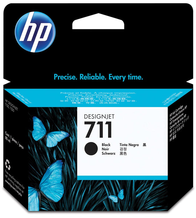 HP inktcartridge 711, 80 ml, OEM CZ133A, zwart