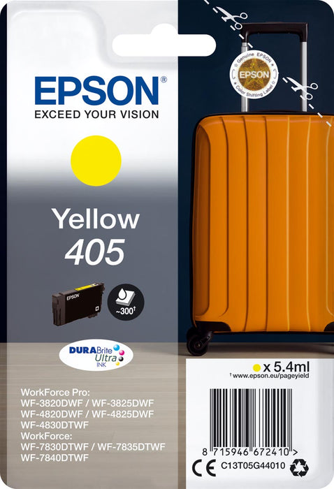 Epson inktcartridge 405, 300 pagina's, OEM C13T05G44010, geel