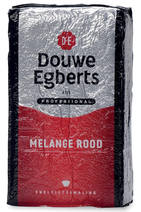 Douwe Egberts gemalen koffie voor snelfilters Rood, 1 kg verpakking