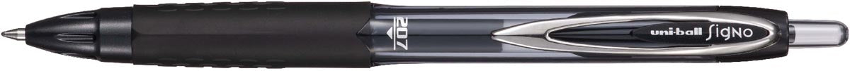 Uni-ball intrekbare roller Signo RT207 zwart , gerecycled plastic 12 stuks