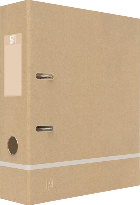 Oxford ordner Touareg, A4-formaat, van karton, 8 cm rug, natuurlijk en wit 10 stuks