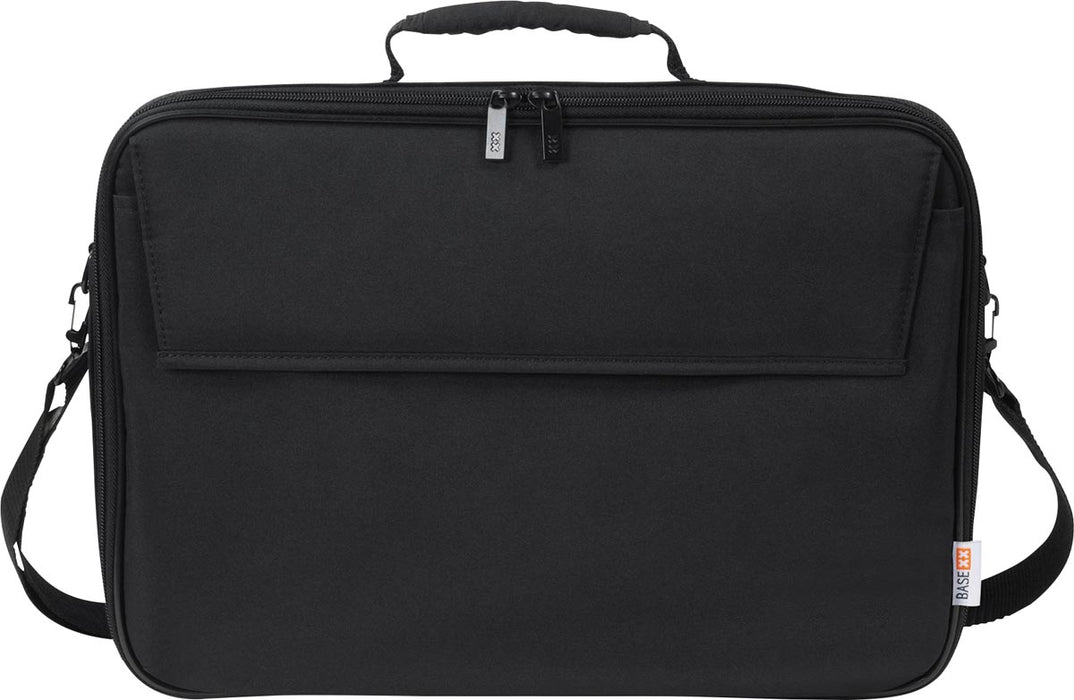 Basis XX door Dicota Clamshell laptoptas, met accessoirevak voor laptops tot 17,3 inch, zwart