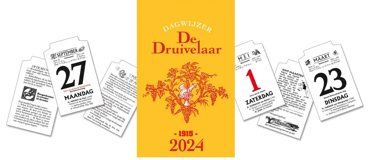 Dagblokkalender De Druivelaar 2025, display van 30 stuks, OfficeTown