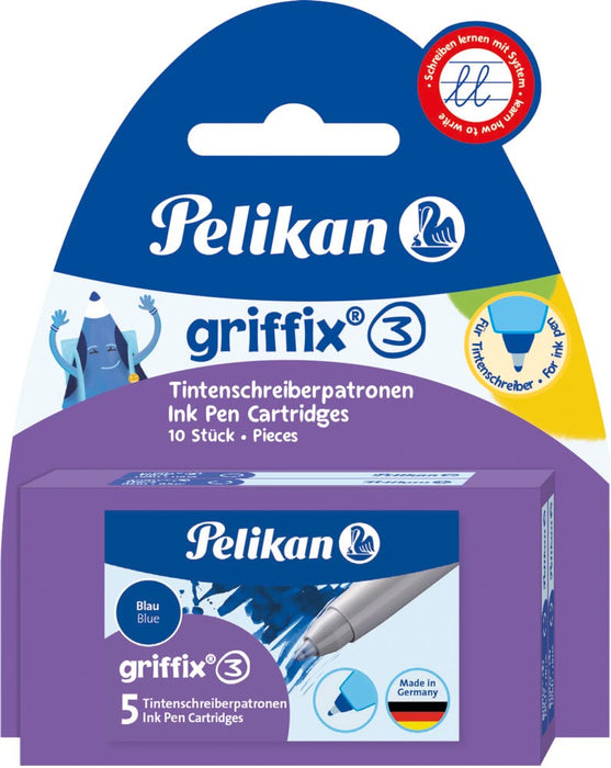 Pelikan Griffix vulling voor roller, blister van 2 doosjes van 5 stuks