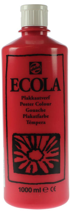 Talens Ecola plakkaatverf - Scharlakenrood, 1000 ml Knijpflacon