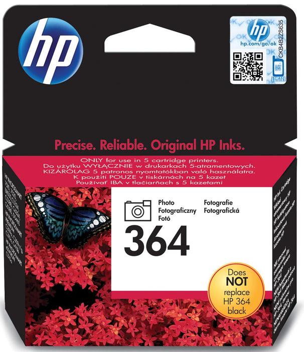 HP inktcartridge 364, 130 pagina's, OEM CB317EE, zwart foto