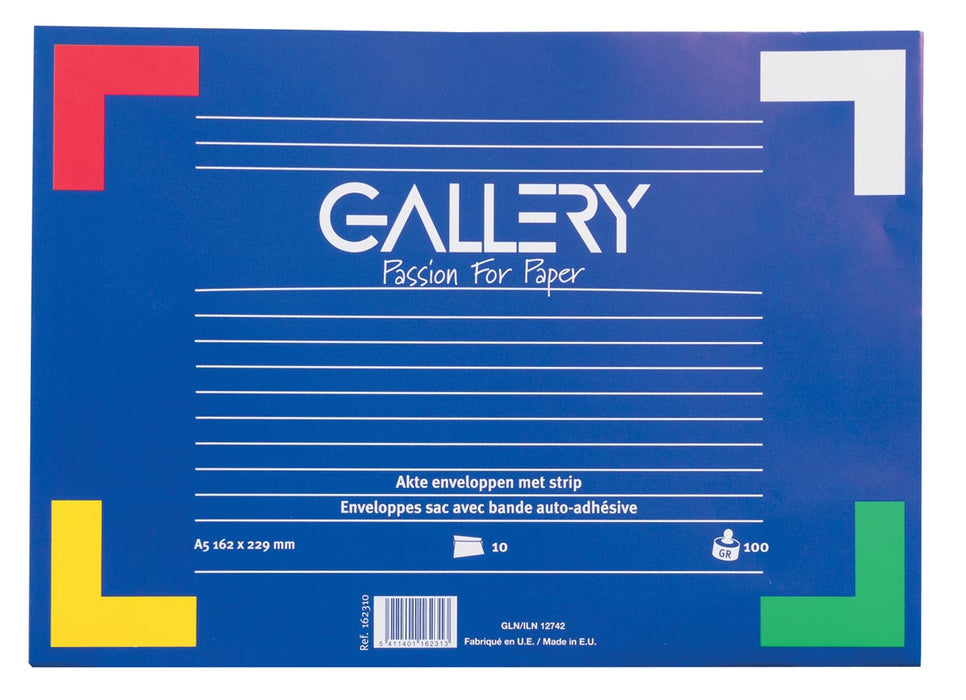 Galerij Ft 162 x 229 mm met strip, 10 stuks