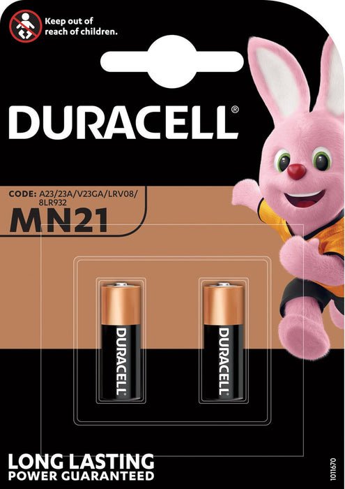 Duracell Alkaline Security MN21 batterijen, verpakking van 2 stuks