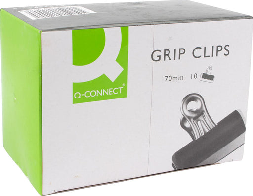 Q-CONNECT bulldogclip, zwart, 70 mm, doos van 10 stuks 12 stuks, OfficeTown