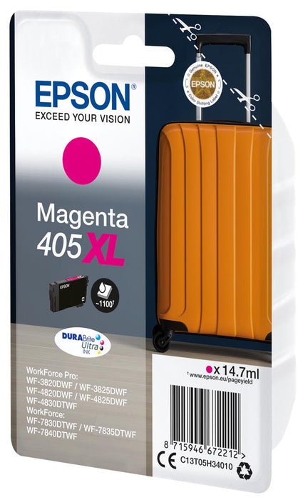 Epson inktcartridge 405XL, 1.100 pagina's, OEM C13T05H34010, magenta
