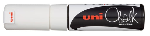 Uni-ball Krijtmarker wit, beitelvormige punt van 8 mm 6 stuks, OfficeTown