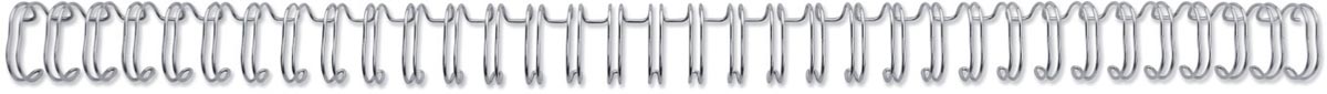 GBC WireBind draadruggen, 3:1, 8 mm, zilver, doos van 100 stuks.