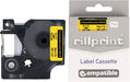 Rillprint compatibele D1-tape voor Dymo 40918, 9 mm, zwart op geel Rillprint