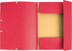 Exacompta elastomap uit karton, ft A4, 3 kleppen, set van 3 stuks in 3 tinten oranje (Zon) 17 stuks, OfficeTown