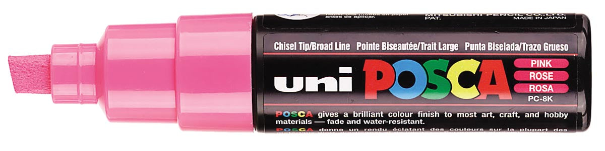 uni-ball Schilder Marker op waterbasis Posca PC-8K in de kleur roze