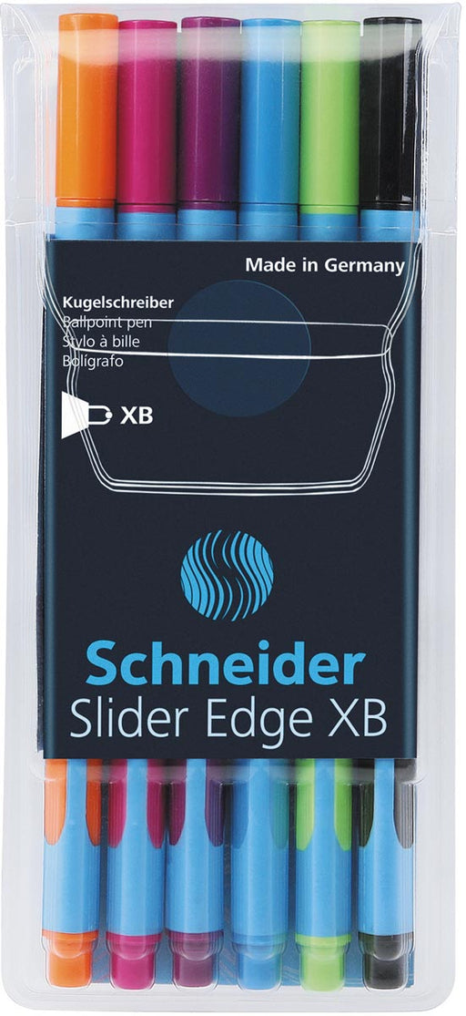Schneider Balpen Slider Edge XB, etui van 6 stuks in geassorteerde kleuren 10 stuks, OfficeTown